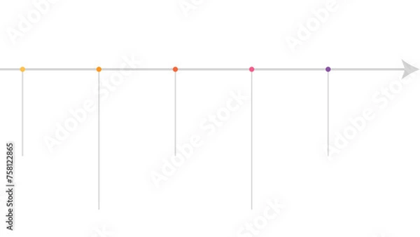 Fototapeta Timeline infographic presentation layout fully editable.