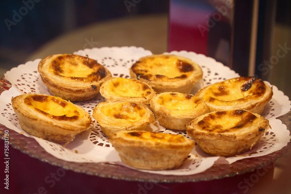Obraz Assorted Pastel De Nata Pastries Elegantly Displayed