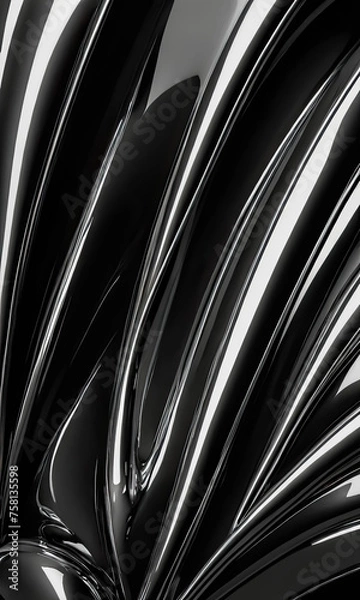 Fototapeta Liquid Glossy Splash: Vertical Twist Dynamics