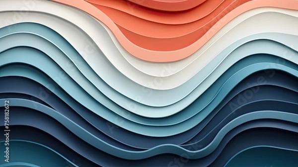 Fototapeta Geometric background with wave patterns