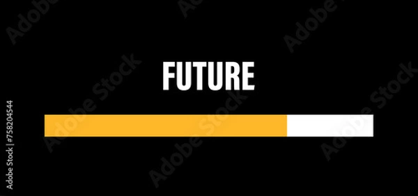 Fototapeta Future Loading bar on black background vector illustration 