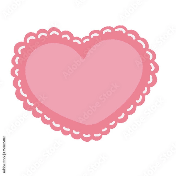 Fototapeta Pink heart element.