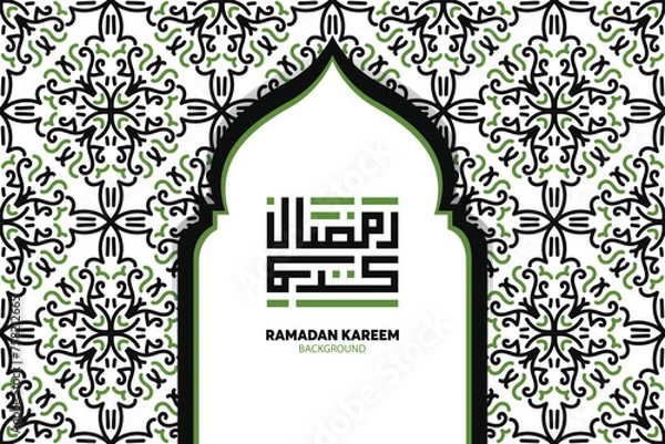 Obraz Ramadan Kareem islamic design with arabic pattern and calligraphy