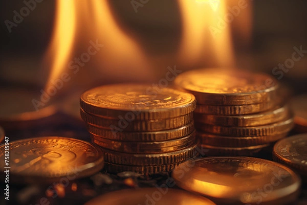 Fototapeta Geldverbrennung