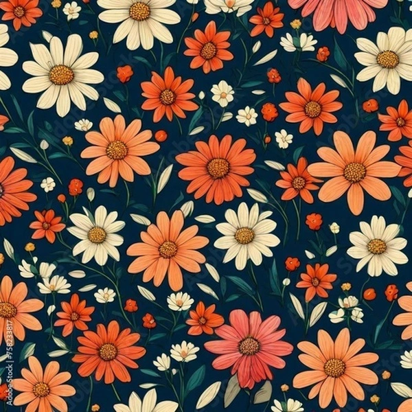 Obraz seamless pattern with flowers