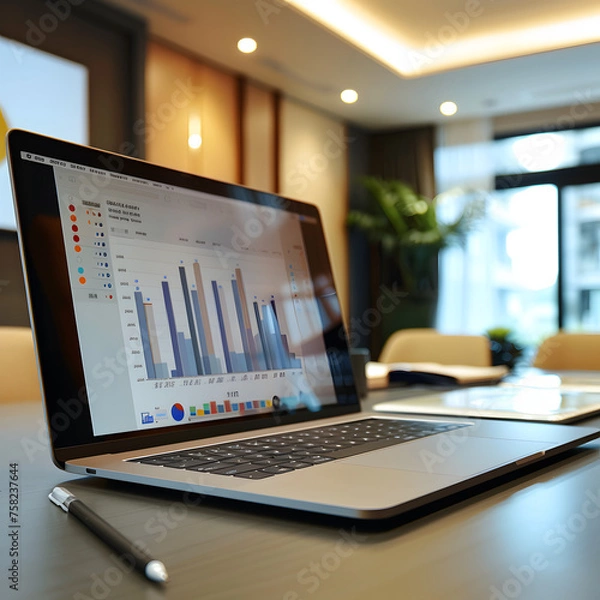 Obraz Tablet at a Business Presentation generative ai