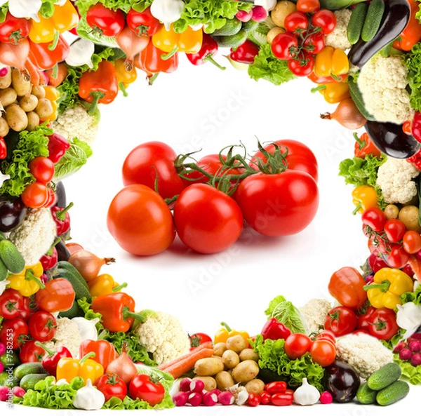 Obraz Healthy vegetable frame - tomatoes