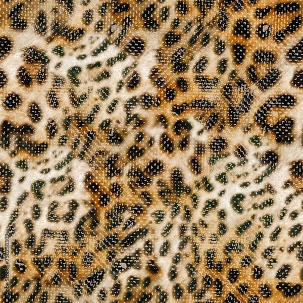 Fototapeta leopard skin design texture seamless pattern