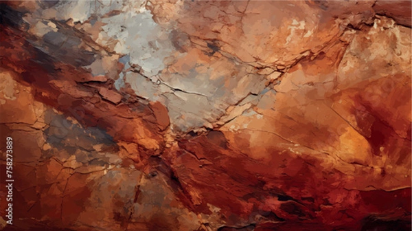 Fototapeta Texture of a vintage shabby rough brown stone wall. Old stone background. Vintage sheet of paper. Stone surface tile design. Rough stone background. Stone wall photophone.
