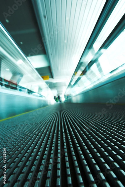 Fototapeta Move escalator in modern office