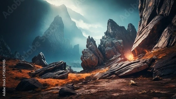 Obraz abstract rock as gaming background 
