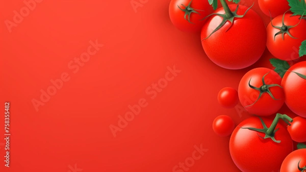 Obraz tomatoes on a vine background