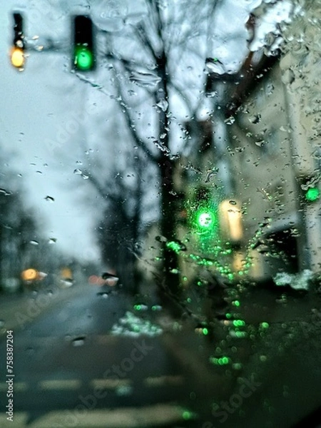 Obraz rain in the city
