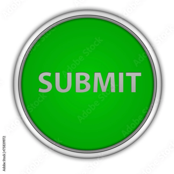 Fototapeta Submit circular icon on white background