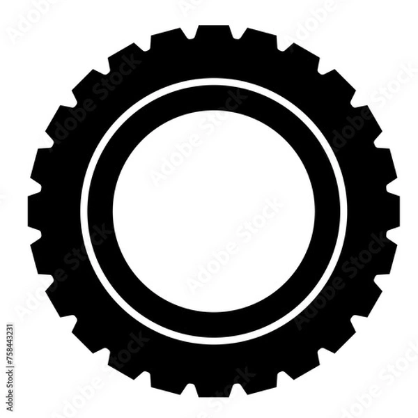 Fototapeta Black vehicle tires vector