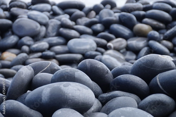 Obraz The hard pebbles closeup on the beach