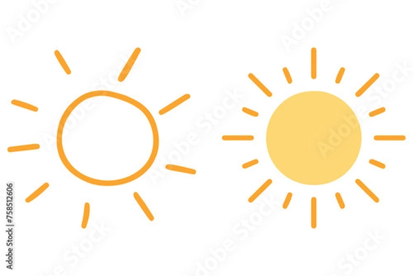 Obraz the sunshine on the sunny day  in summer, the sunlight with warm season, sun in the solar system of universe