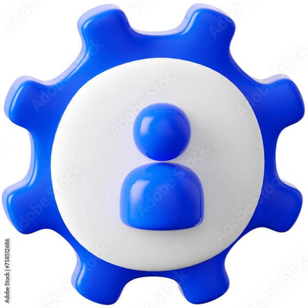 Fototapeta 3D Icon user settings Illustration