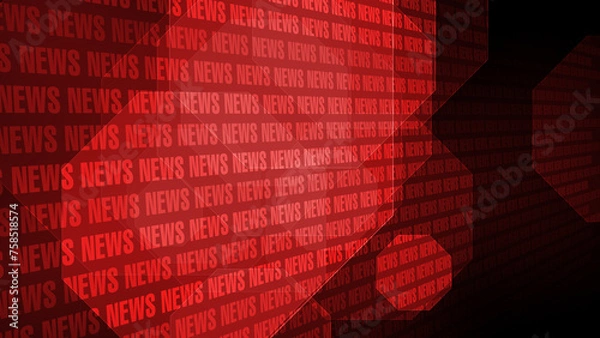 Obraz News background abstract background with red news title and news text for breaking news and current events