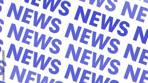 Fototapeta Information about news background on white background with breaking news, global coverage, and international updates