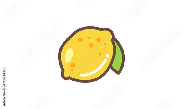 Fototapeta Lemon flat design logo vector 