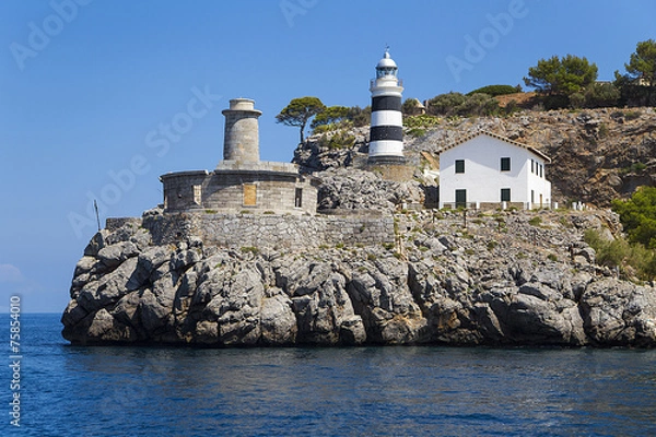 Fototapeta Port of Soller Lighthouse in Majorca