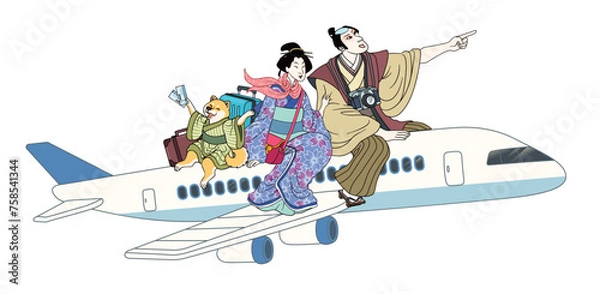 Fototapeta People upon flight