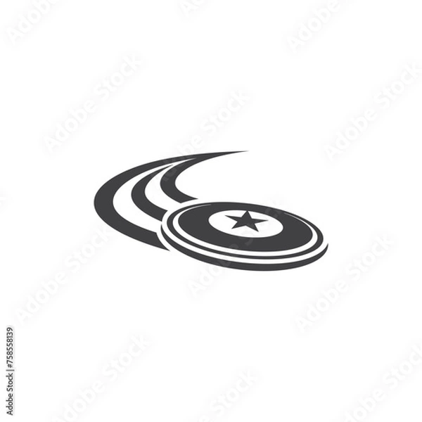 Obraz frisbee logo icon vector