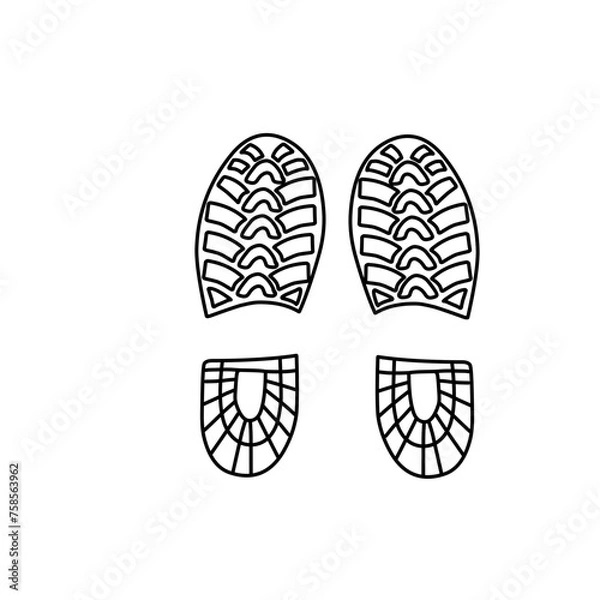 Obraz Shoeprint Doodle 