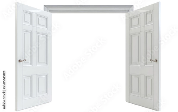 Obraz Open Door isolated on transparent Background