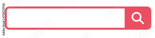 Fototapeta Red search box. Red search bar. Vector.