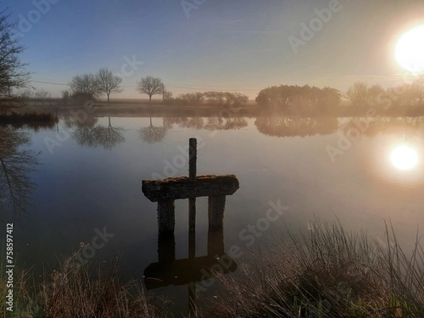 Obraz morning on the lake