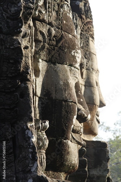 Fototapeta face temple stone