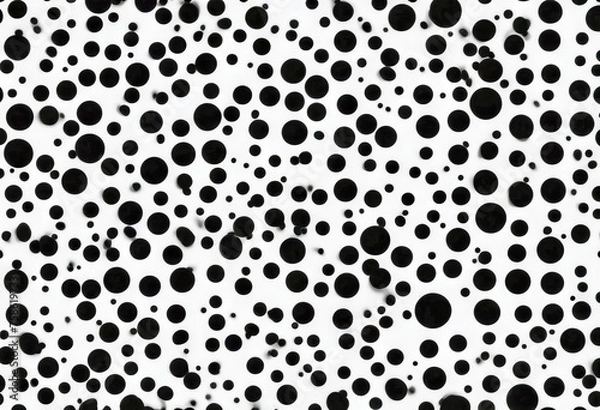 Fototapeta Seamless black dots - white background - vector Illustration stock illustrationHalf Tone Spotted Pattern Polka Dot Textured