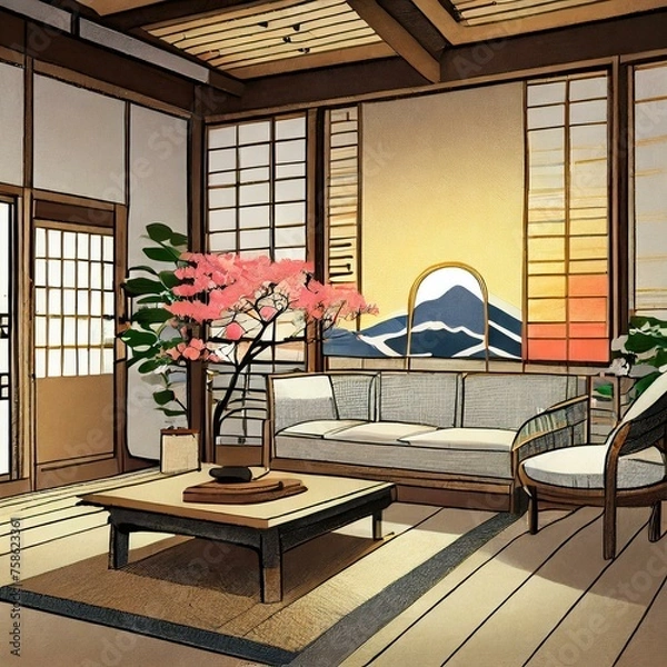 Fototapeta Habitación con estilo