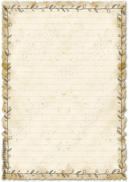 Obraz old paper background with frame.