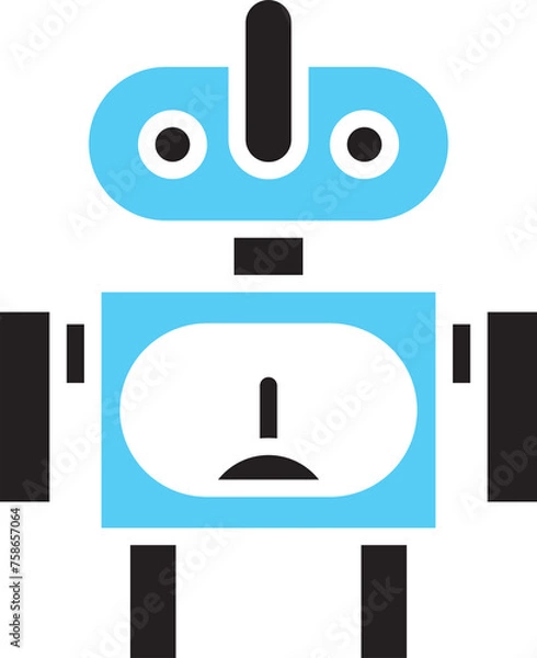 Fototapeta Cartoon Robot Icon