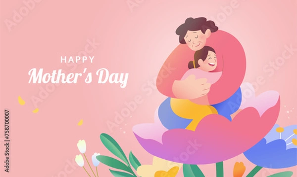 Fototapeta Loving Mothers Day card