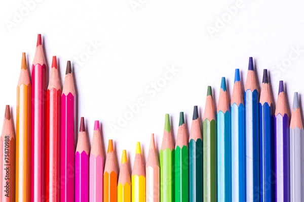 Obraz Crayons de couleur multicolores