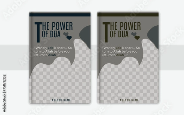 Obraz Realistic Islamic book cover design template