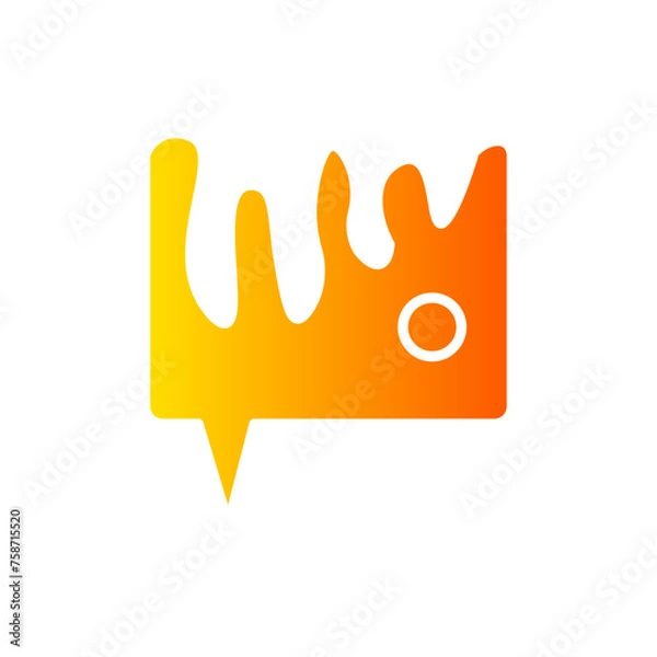 Fototapeta speech bubble gradient icon