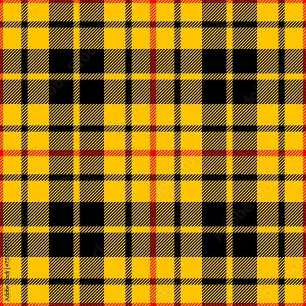Fototapeta yellow tartan seamless vector pattern