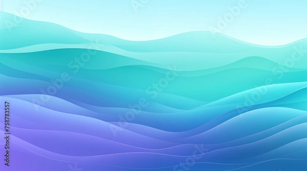 Fototapeta Abstract Aqua Waves Gradient Background