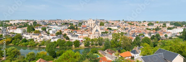 Obraz Panorama Poitiers latem