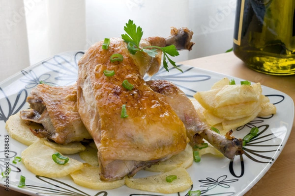 Fototapeta roast chicken