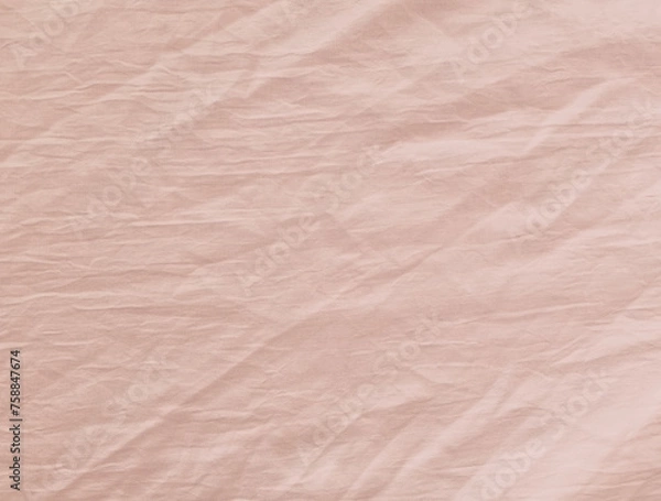 Fototapeta beautiful natural crumpled cotton textile background. suitable for designs and art projects