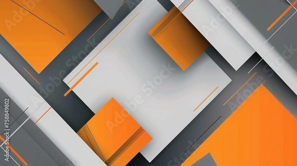 Fototapeta Orange and grey geometric gradient pattern for backgrounds