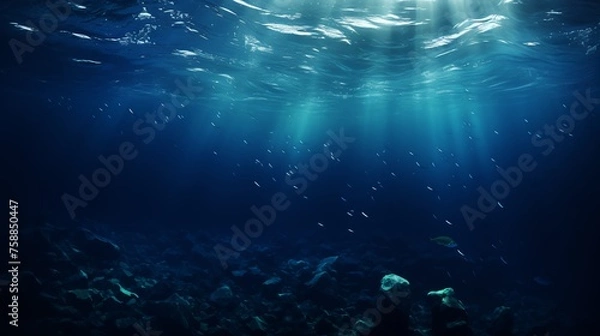 Obraz underwater scene with world