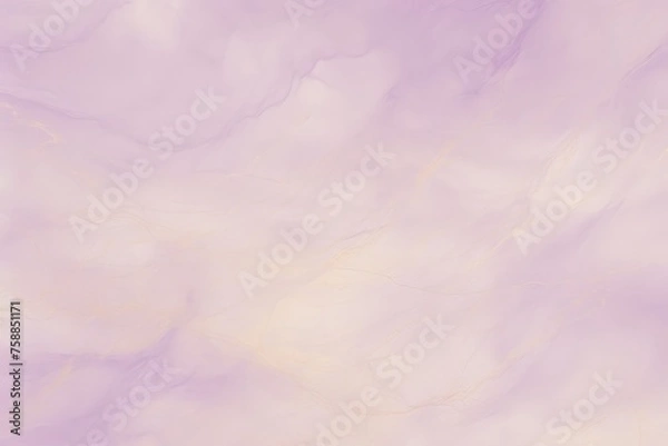 Fototapeta Soft, billowy clouds float across a serene purple and white sky, creating a dreamy and tranquil atmosphere
