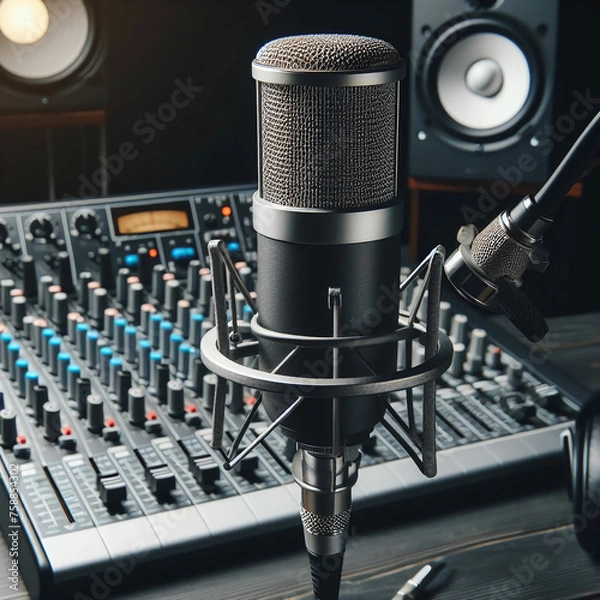Obraz Ein Studiomikrofon